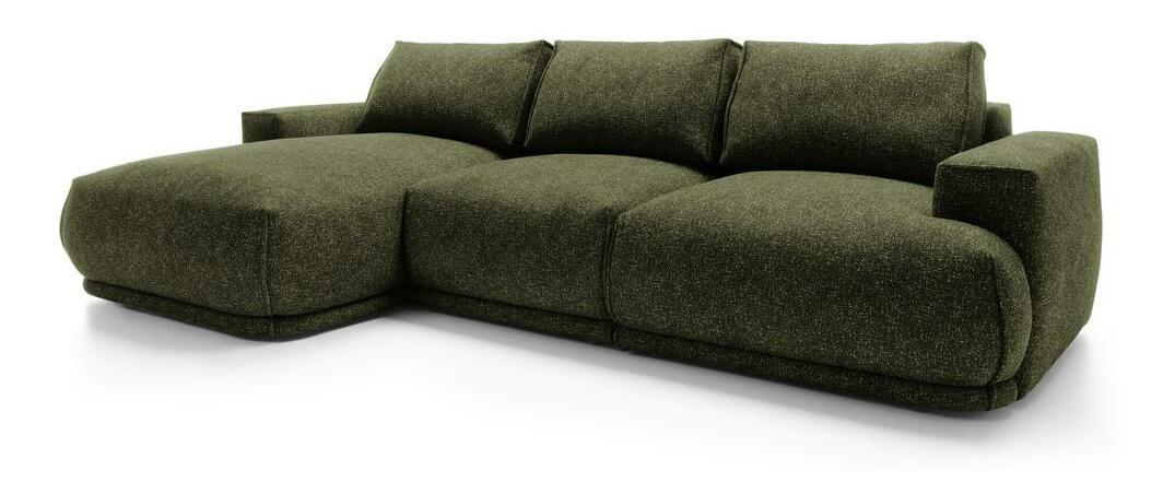 Rohová sedací souprava Dita (L) (tmavě zelená + černá)