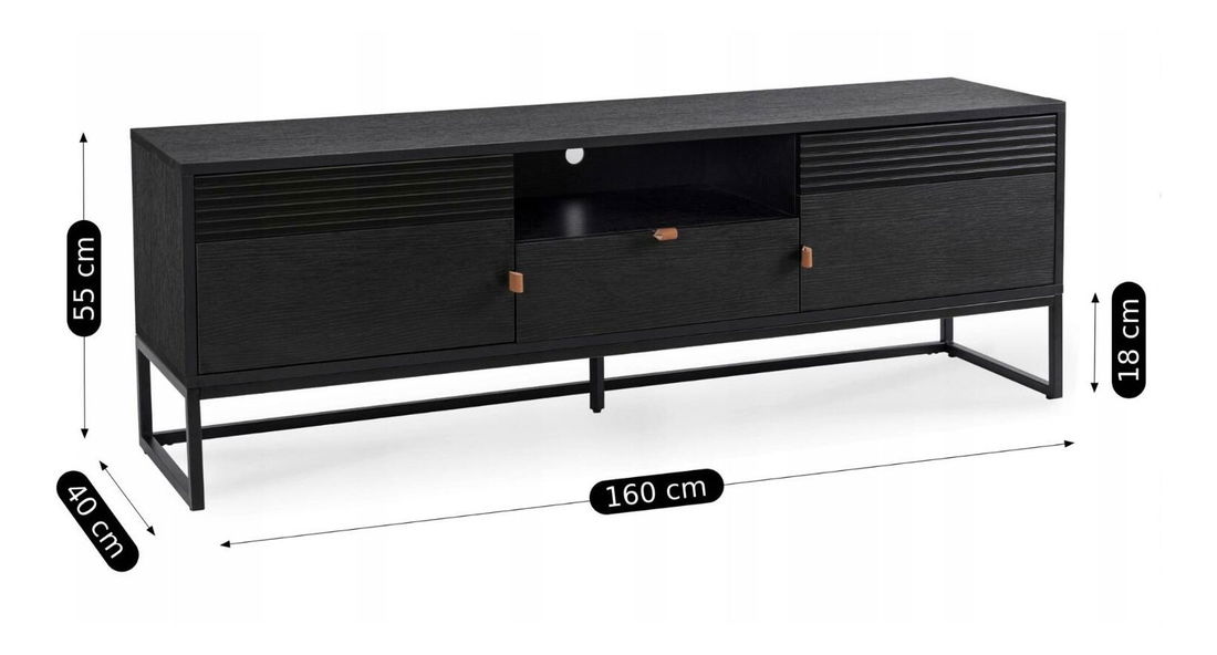 TV skříňka Gradiacion (černá)