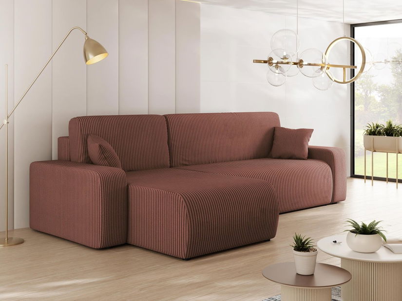 Rohová sedačka Euston LS (terakota) (s úl. prostorem)