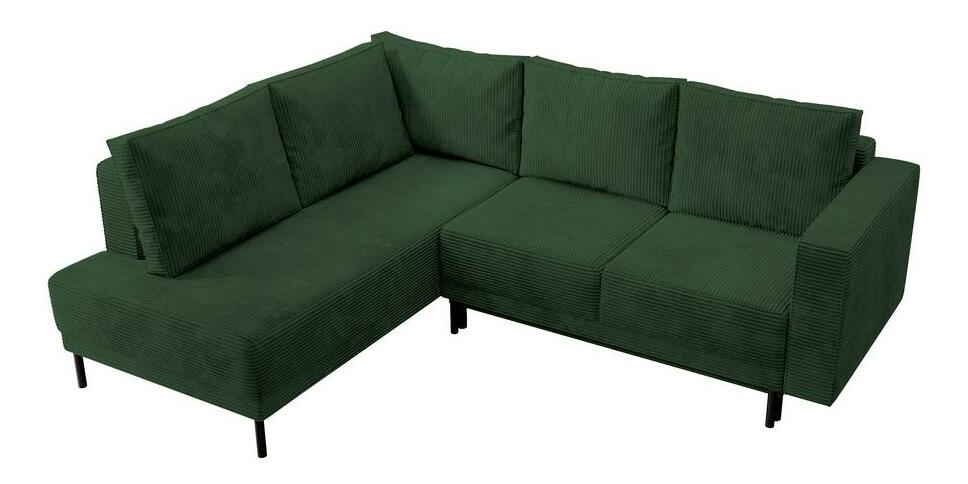 Rohová sedací souprava Rodriguez (L) (tmavě zelená + černá)