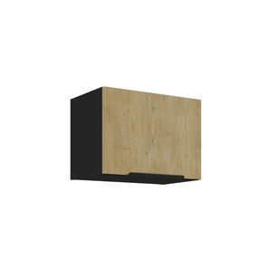 Horní kuchyňská skříňka Carminia 50 GU-36 1F (dub cremona + černá)