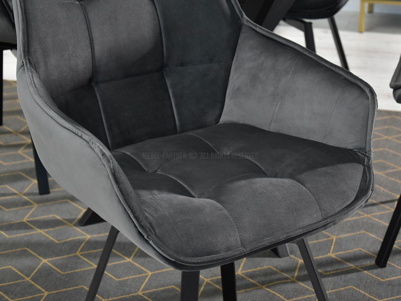 Židle Aranbura (grafit + černá)