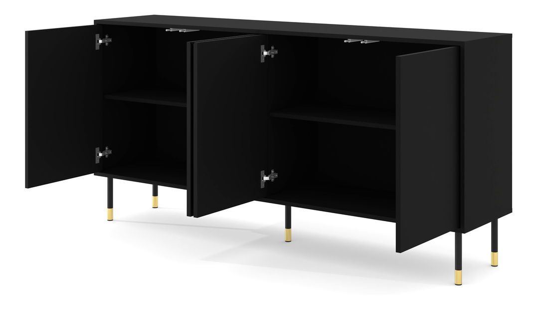 Skříňka 4D 180 Wenty (černá + zlatá)