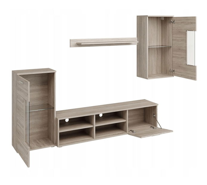 Obývací stěna s LED Frantal (dub sonoma) 