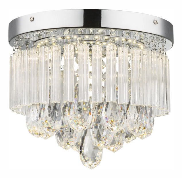 Stropní/nástěnné svítidlo LED Manile 68598A (chrom + průhledná)