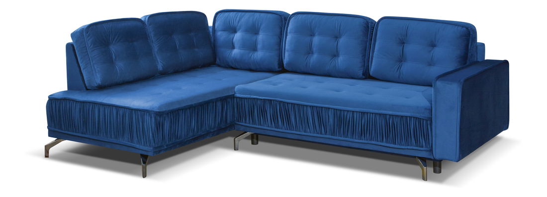 Rohová sedací souprava Variana (tmavě modrá) (L)