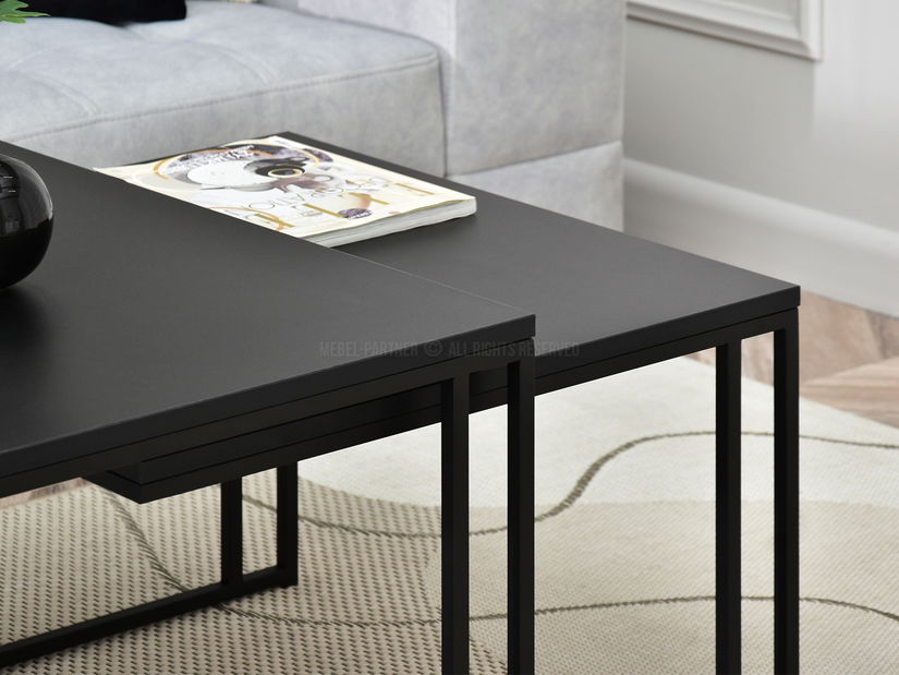 Set 2 konferenčních stolků Destapamos (černá)