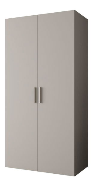 Šatní skříň 100 cm Borry 1 (kašmír + stříbrná)