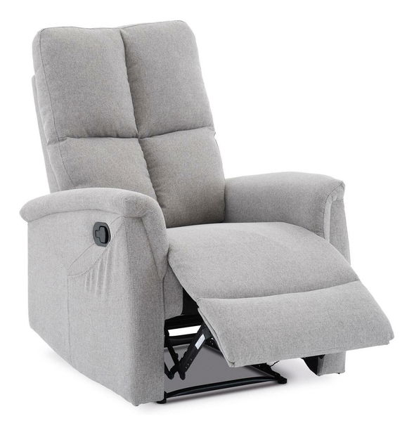 Polohovací křeslo Temor (světle šedá)