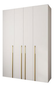 Šatní skříň 170 cm Carmela 50-3 (bílá + zlatá)