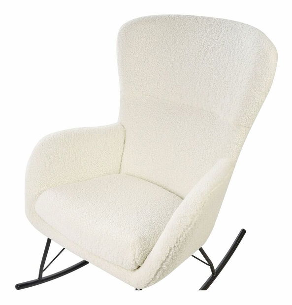 Houpací křeslo Andrine (bílá + černá)