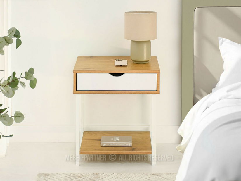 Noční stolek Entrevista (bílá)