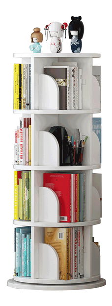 Otočný regál Erinal (bílá)