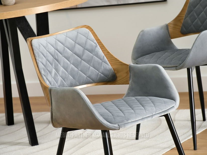 Židle Morgana (dub šedý + černá)