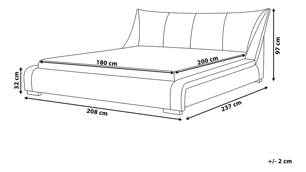 Manželská postel 180 cm NICE (s roštem) (bílá)