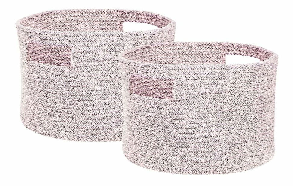 Set 2 ks úložných košů Chiza (pastelová růžová)