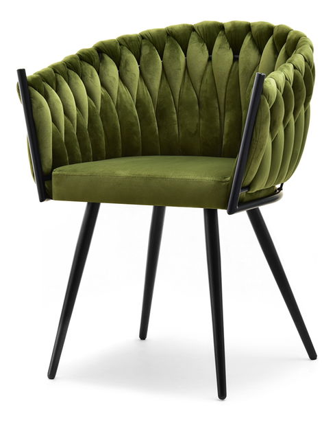 Jídelní židle Radio (olivová + černá)