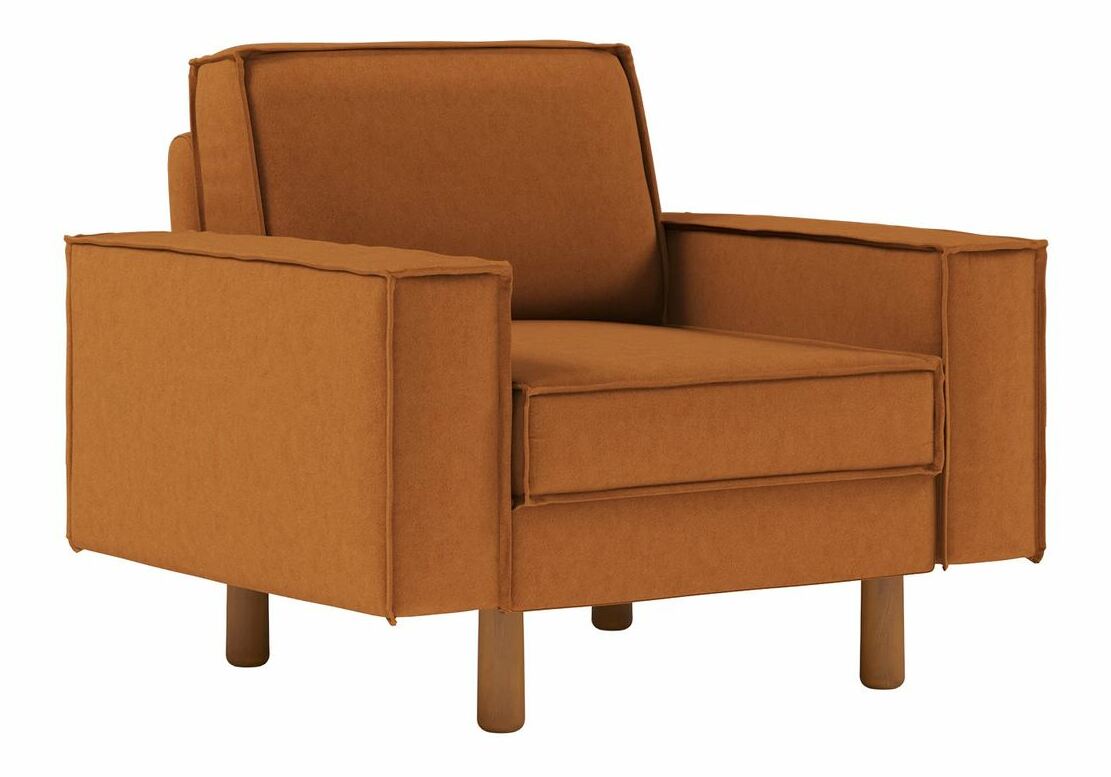 Křeslo Spary 1 (karamelová + ořech)