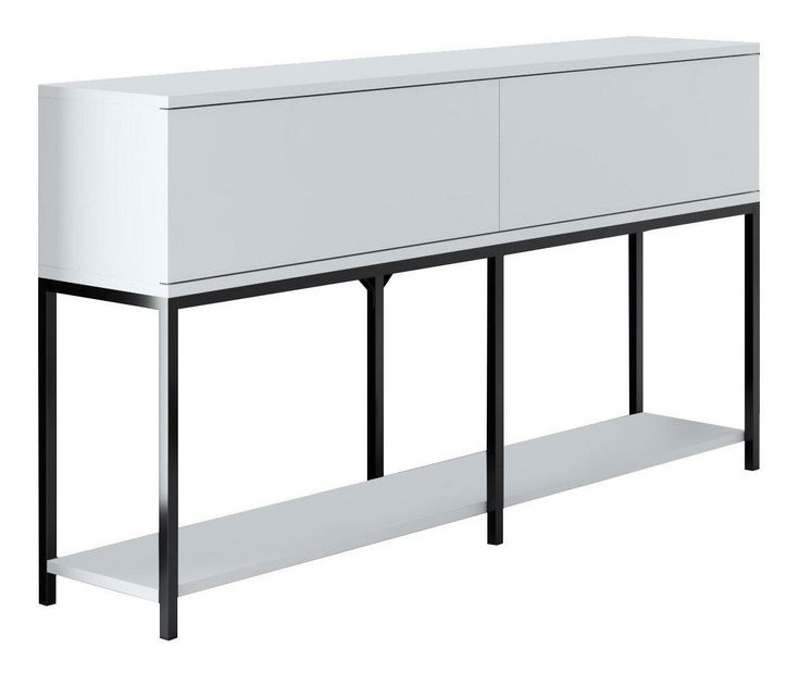 Konzolový stolek Vibubi 1 (černá + bílá)