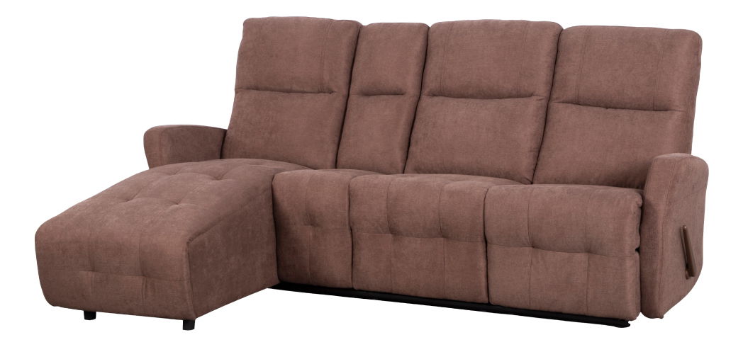 Nastavitelná sedací souprava rohová Toran (hnědá) (L) 