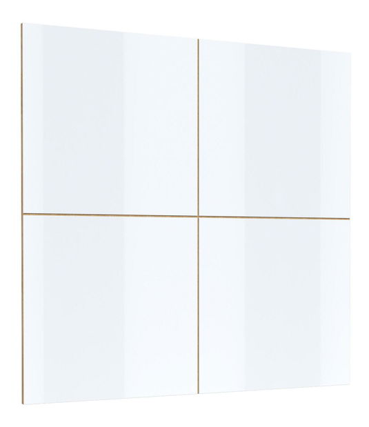 Nástěnný panel Celcey Typ 03 (dub wotan + bílý lesk)