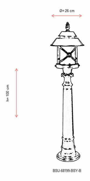 Venkovní podlahové svítidlo Demmi (černá + bílá)