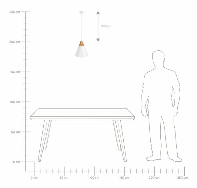 Závěsná lampa Albacete (bílá)