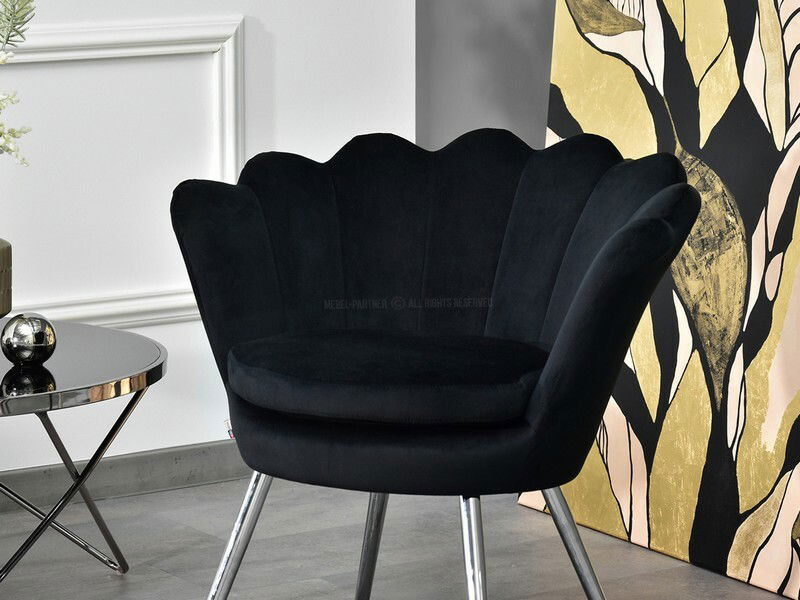 Křeslo Lasair (černá + chromová)