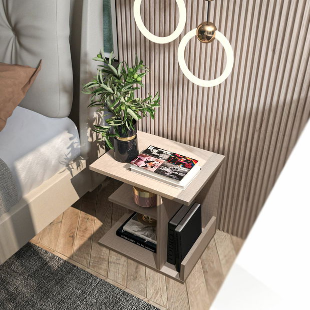 Noční stolek Karamela (béžová)