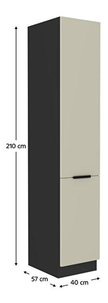 Potravinová kuchyňská skříň Arikona 40 DK 210 2F (kašmír + černá)
