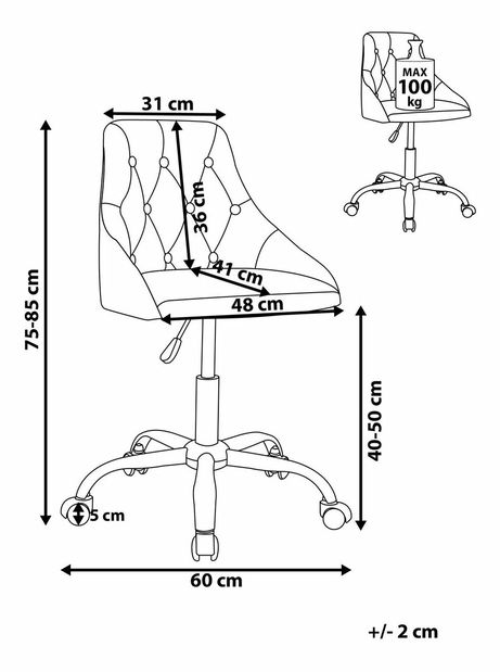 Kancelářská židle Parza (růžová)