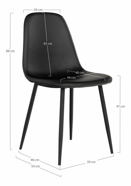 Jídelní židle Sinina (černá)