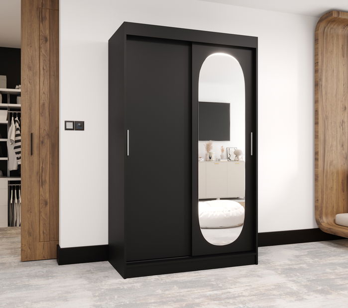 Šatní skříň 120 cm Ronny (černá)