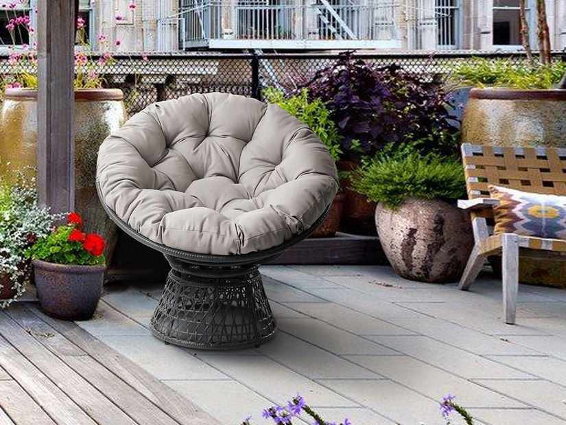 Zahradní otočné křeslo Arliss (tmavě šedá)