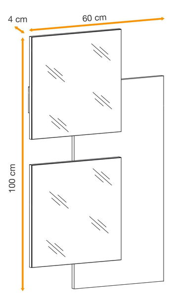 Zrcadlový panel Enderly (dub wotan)