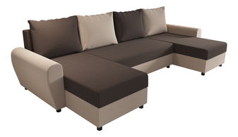 Rohová sedací souprava U Fleur U (capuccino + tmavě hnědá)