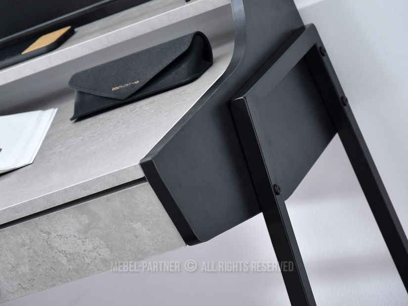 PC stolek Borge (beton + černá)