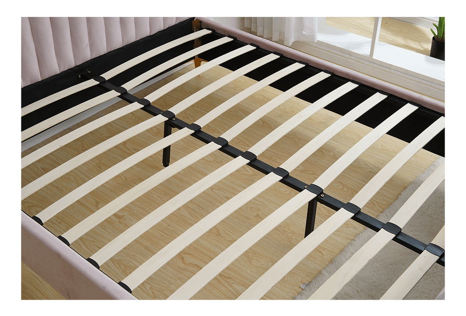 Manželská postel 180 cm Keira (růžová) (s roštem)