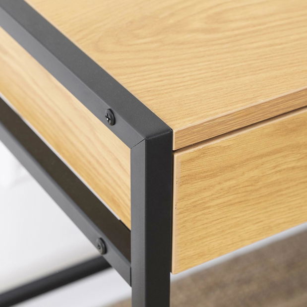 Psací stolek Azisa (dub zlatý + černá)