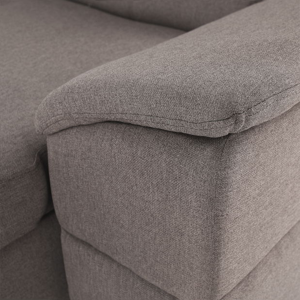 Rohová sedací souprava ve tvaru U Seglaria (šedohnědá) (P)