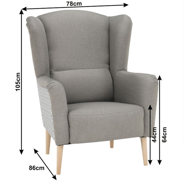 Křeslo ušák Bander (capuccino)