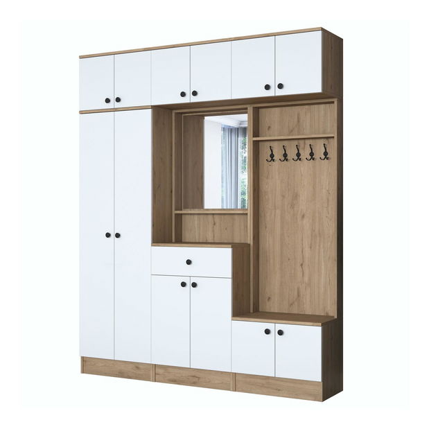 Předsíň Emily 2 (bílá + ořech)