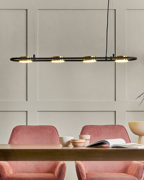 Závěsné svítidlo Malza (černá + mosazná)