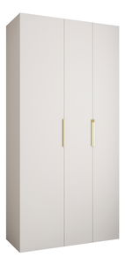 Šatní skříň 120 cm Carmela 40-4 (bílá + zlatá)