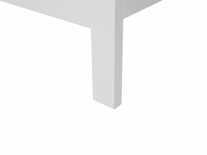 Manželská postel 180 cm CASTLE (s roštem) (bílá)