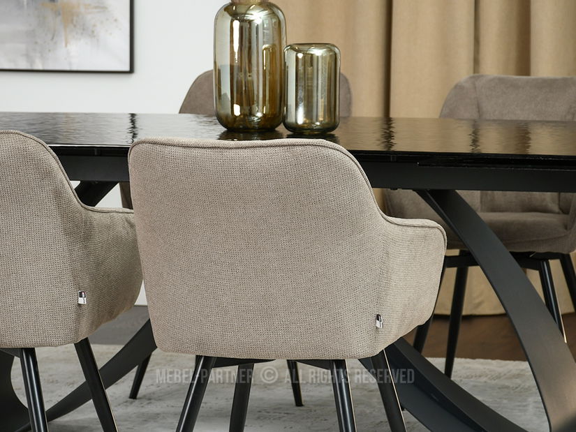 Židle Bonita (béžová + zlatá)