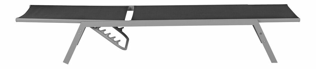 Zahradní lehátko NESS (textil) (černá)