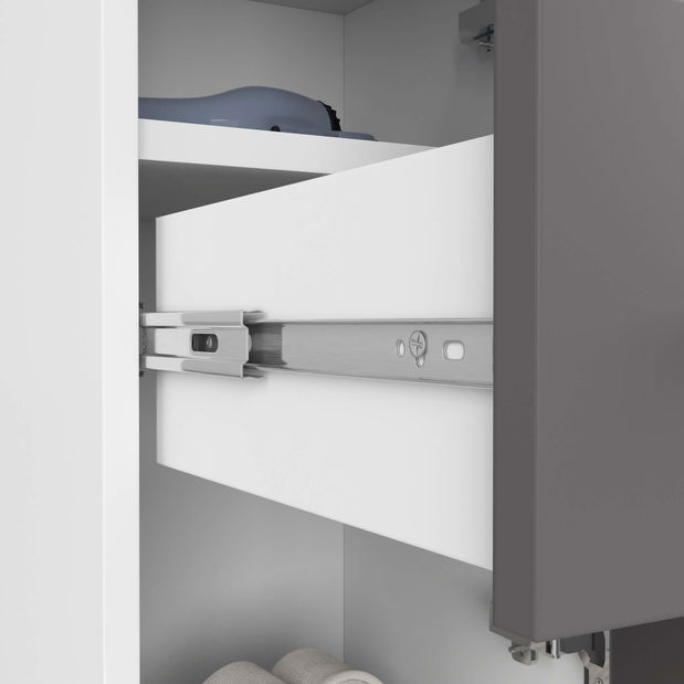 Koupelnová skříňka Farid TYP6 (bílá + šedá)