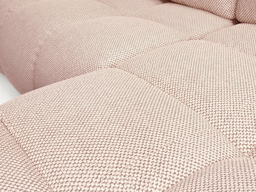 Rohová sedací souprava Sopran (pudrová) (L)