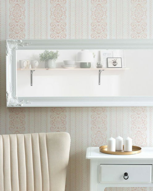 Nástěnné zrcadlo Vatt (bílá)